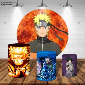 PAINEL E TRIO NARUTO TECIDO   MALHA  PREMIUM  