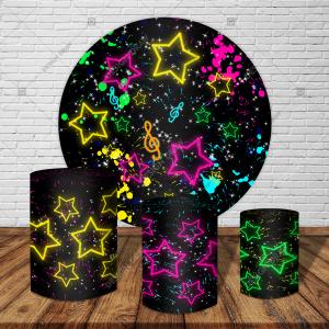 PAINEL E TRIO NEON TECIDO   MALHA  PREMIUM  