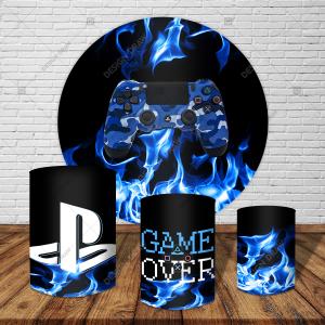 PAINEL E TRIO PLAYSTATION TECIDO   MALHA  PREMIUM  