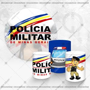 PAINEL E TRIO POLÍCIA MILITAR TECIDO   MALHA  PREMIUM  