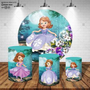 PAINEL E TRIO PRINCESSA SOFIA TECIDO   MALHA  PREMIUM  