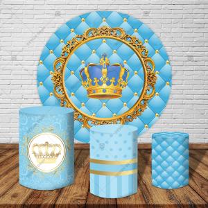 PAINEL E TRIO REALEZA AZUL TECIDO   MALHA  PREMIUM  