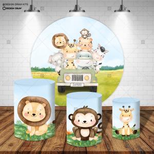 PAINEL E TRIO SAFARI TECIDO   MALHA  PREMIUM  