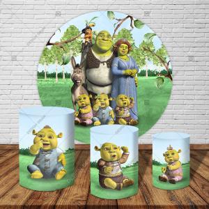 PAINEL E TRIO SHREK TECIDO   MALHA  PREMIUM  