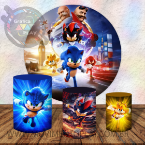 PAINEL E TRIO SONIC 3 TECIDO   MALHA  PREMIUM  