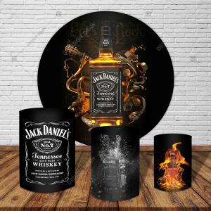 PAINEL E TRIO JACK DANIELS TECIDO   MALHA  PREMIUM  