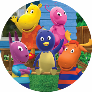 PAINEL REDONDO BACKYARDIGANS TECIDO   MALHA  PREMIUM  