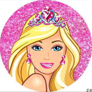 PAINEL REDONDO BARBIE TECIDO   MALHA  PREMIUM  
