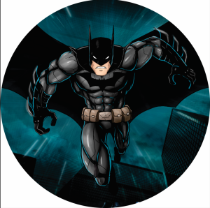 PAINEL REDONDO BATMAN TECIDO   MALHA  PREMIUM  