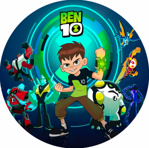 PAINEL REDONDO BEN 10 TECIDO   MALHA  PREMIUM  