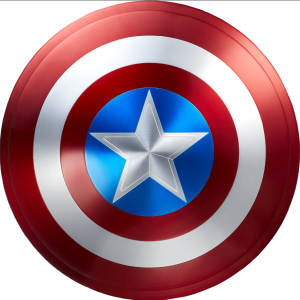 PAINEL REDONDO CAPITÃO AMERICA TECIDO   MALHA  PREMIUM  