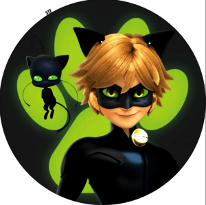 PAINEL REDONDO CAT NOIR TECIDO   MALHA  PREMIUM  