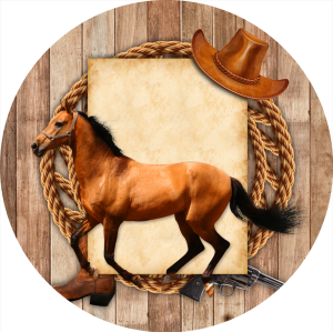 PAINEL REDONDO CAVALO TECIDO   MALHA  PREMIUM  