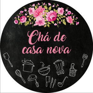 PAINEL REDONDO CHÁ DE COZINHA TECIDO   MALHA  PREMIUM  
