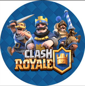 PAINEL REDONDO CLASH ROYALE TECIDO   MALHA  PREMIUM  