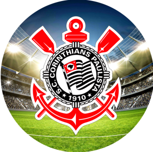 PAINEL REDONDO CORINTHIANS TECIDO   MALHA  PREMIUM  
