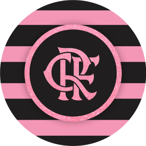 PAINEL REDONDO FLAMENGO ROSA TECIDO   MALHA  PREMIUM  
