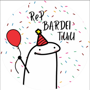 PAINEL REDONDO FLORK (MEME) TECIDO   MALHA  PREMIUM  