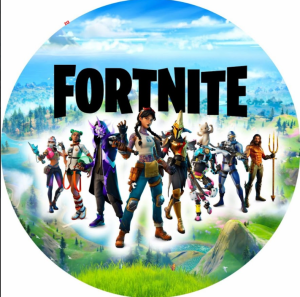 PAINEL REDONDO FORTNITE TECIDO   MALHA  PREMIUM  