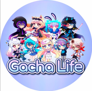 PAINEL REDONDO GACHA LIFE TECIDO   MALHA  PREMIUM  