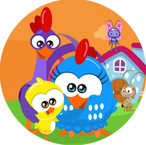 PAINEL REDONDO GALINHA CUTE TECIDO   MALHA  PREMIUM  