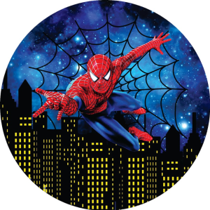 PAINEL REDONDO HOMEM ARANHA TECIDO   MALHA  PREMIUM  