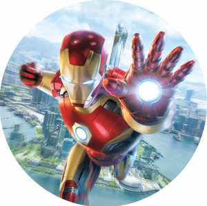 PAINEL REDONDO HOMEM DE FERRO TECIDO   MALHA  PREMIUM  
