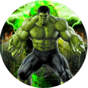 PAINEL REDONDO HULK TECIDO   MALHA  PREMIUM  