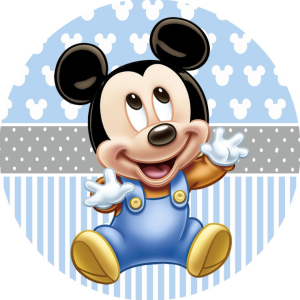 PAINEL REDONDO MICKEY BABY TECIDO   MALHA  PREMIUM  