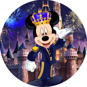 PAINEL REDONDO MICKEY REALEZA TECIDO   MALHA  PREMIUM  