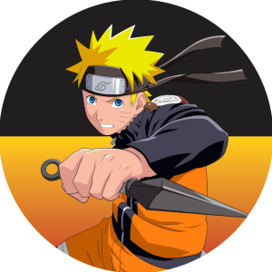 PAINEL REDONDO NARUTO TECIDO   MALHA  PREMIUM  