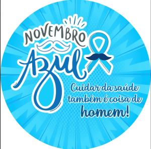 PAINEL REDONDO NOVEMBRO AZUL TECIDO   MALHA  PREMIUM  