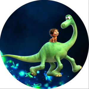 PAINEL REDONDO O BOM DINOSSAURO TECIDO   MALHA  PREMIUM  