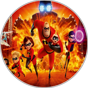 PAINEL REDONDO OS INCRIVEIS TECIDO   MALHA  PREMIUM  