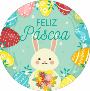 PAINEL REDONDO PÁSCOA TECIDO   MALHA  PREMIUM  