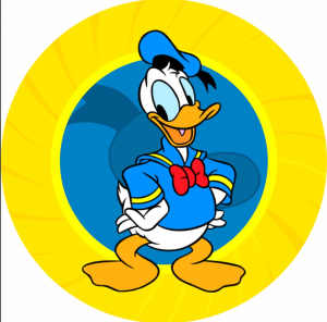 PAINEL REDONDO PATO DONALD TECIDO   MALHA  PREMIUM  