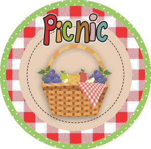 PAINEL REDONDO PIC NIC TECIDO   MALHA  PREMIUM  