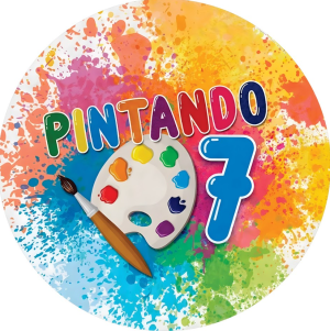 PAINEL REDONDO PINTANDO O 7 TECIDO   MALHA  PREMIUM  