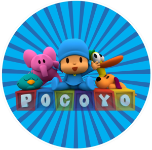 PAINEL REDONDO POCOYO TECIDO   MALHA  PREMIUM  