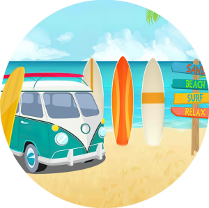 PAINEL REDONDO PRAIA TECIDO   MALHA  PREMIUM  