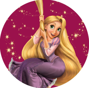 PAINEL REDONDO RAPUNZEL TECIDO   MALHA  PREMIUM  