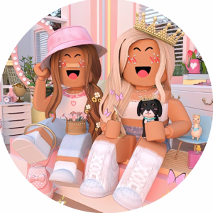 PAINEL REDONDO ROBLOX MENINA TECIDO   MALHA  PREMIUM  
