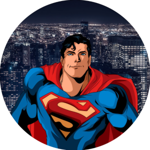 PAINEL REDONDO SUPER MAN TECIDO   MALHA  PREMIUM  