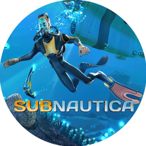 PAINEL REDONDO SUBNAUTICA TECIDO   MALHA  PREMIUM  